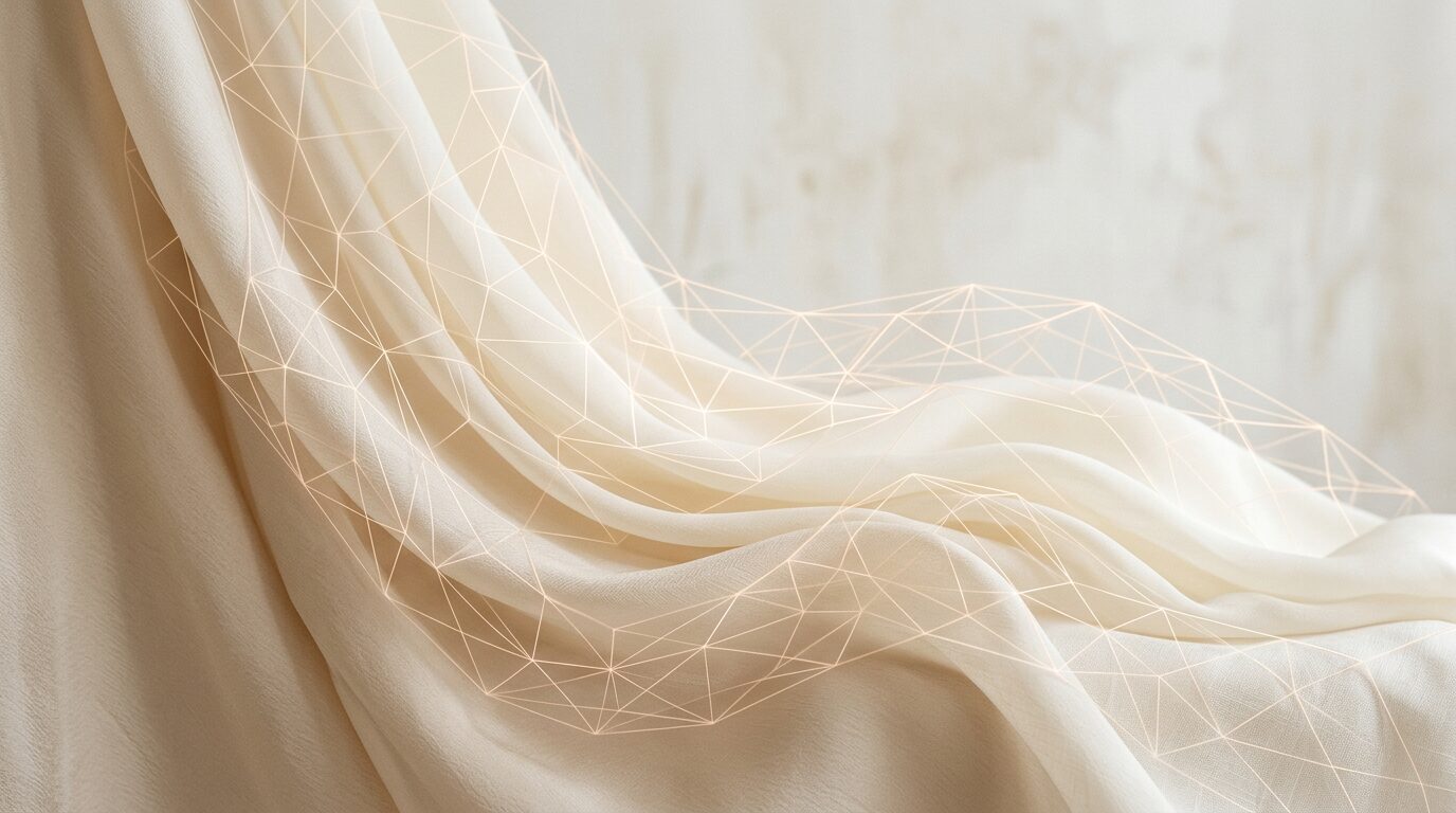 Abstract composition of fabric and form