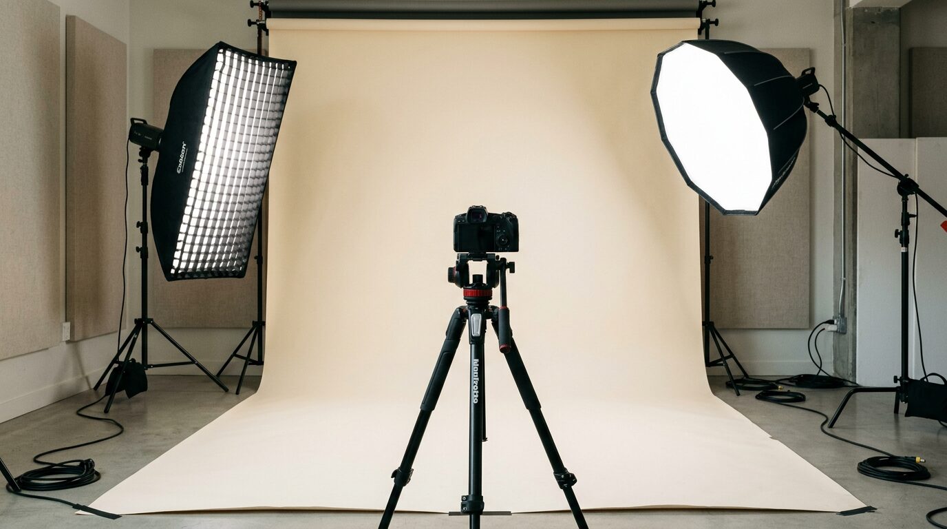 The OnModel studio — backstage